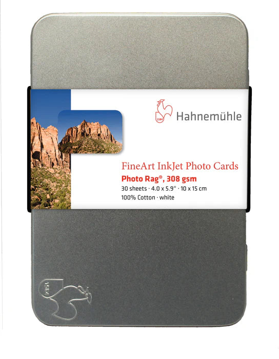 Hahnmuhle Photo Rag; 4.0 x 5.9 - 308 GSM - 30 sheets